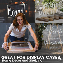 Load image into Gallery viewer, Durable 1/8-Inch Clear Acrylic Sheets - 2 Pack for Custom Projects &amp; Signs