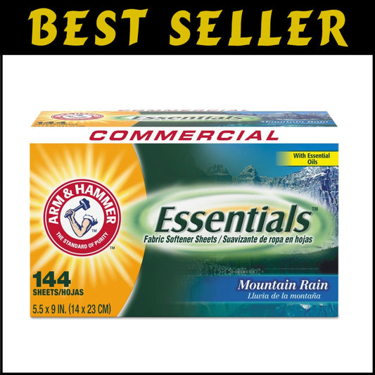 144 Sheet Case of Biodegradable Mountain Rain Dryer Sheets for Fresh Laundry