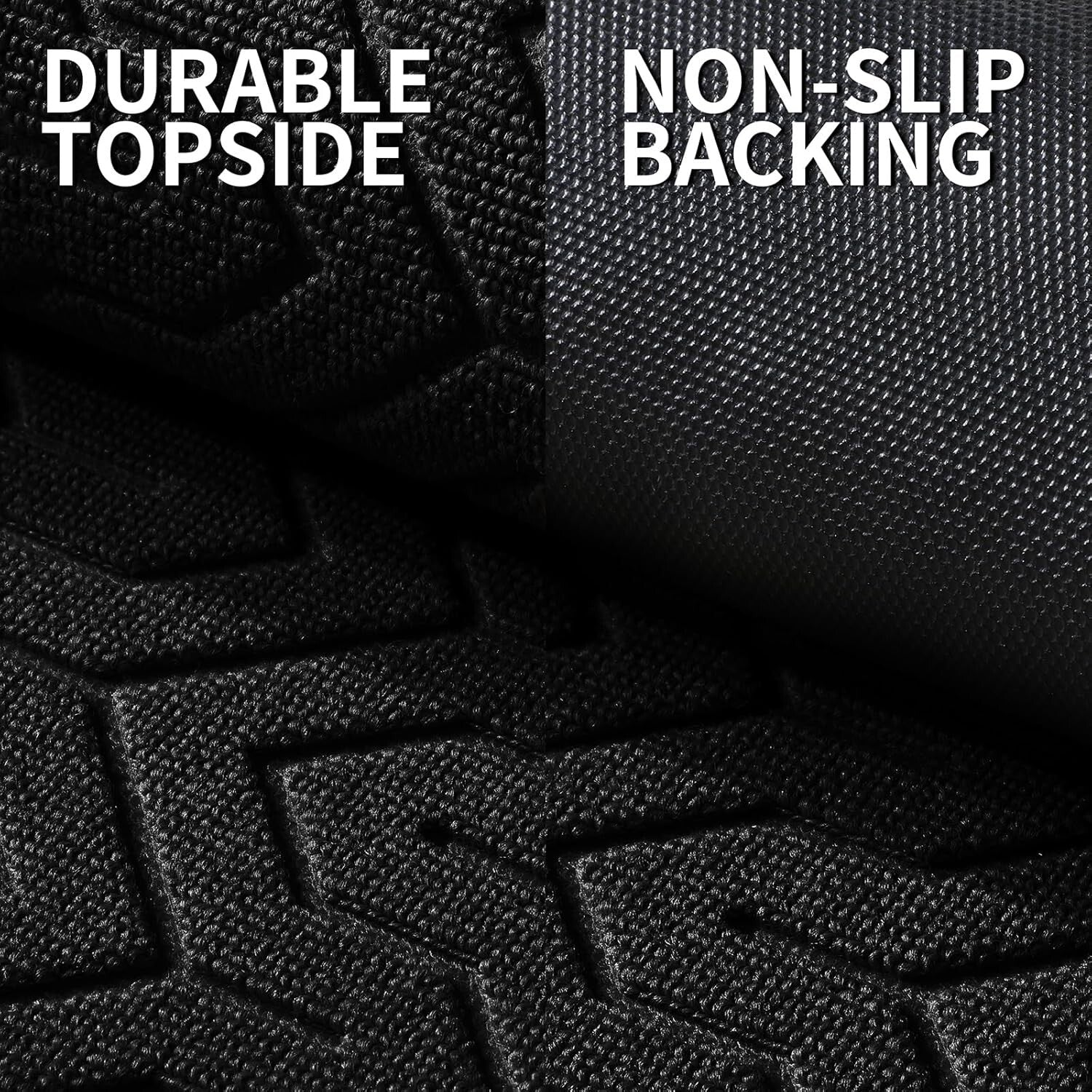 47x32 Heavy Duty Waterproof Doormat - Non-Slip Outdoor Welcome Mat in Black