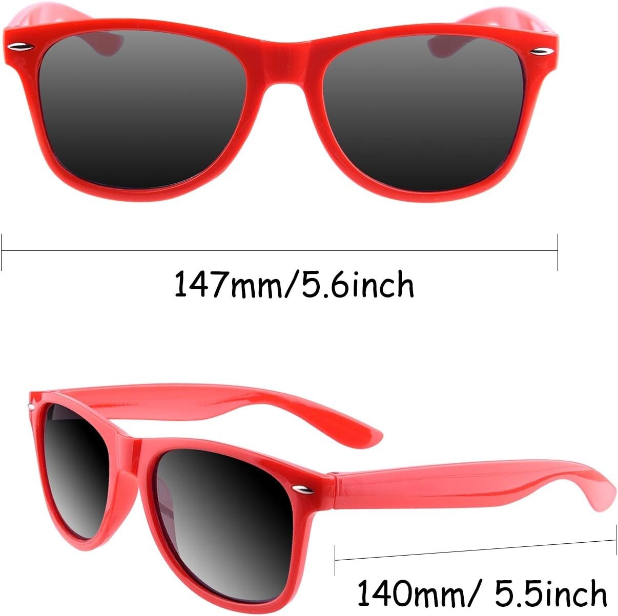 Ergonomic Bulk Neon Party Sunglasses - Fun Gifts for Kids and Adults (96 Packs)