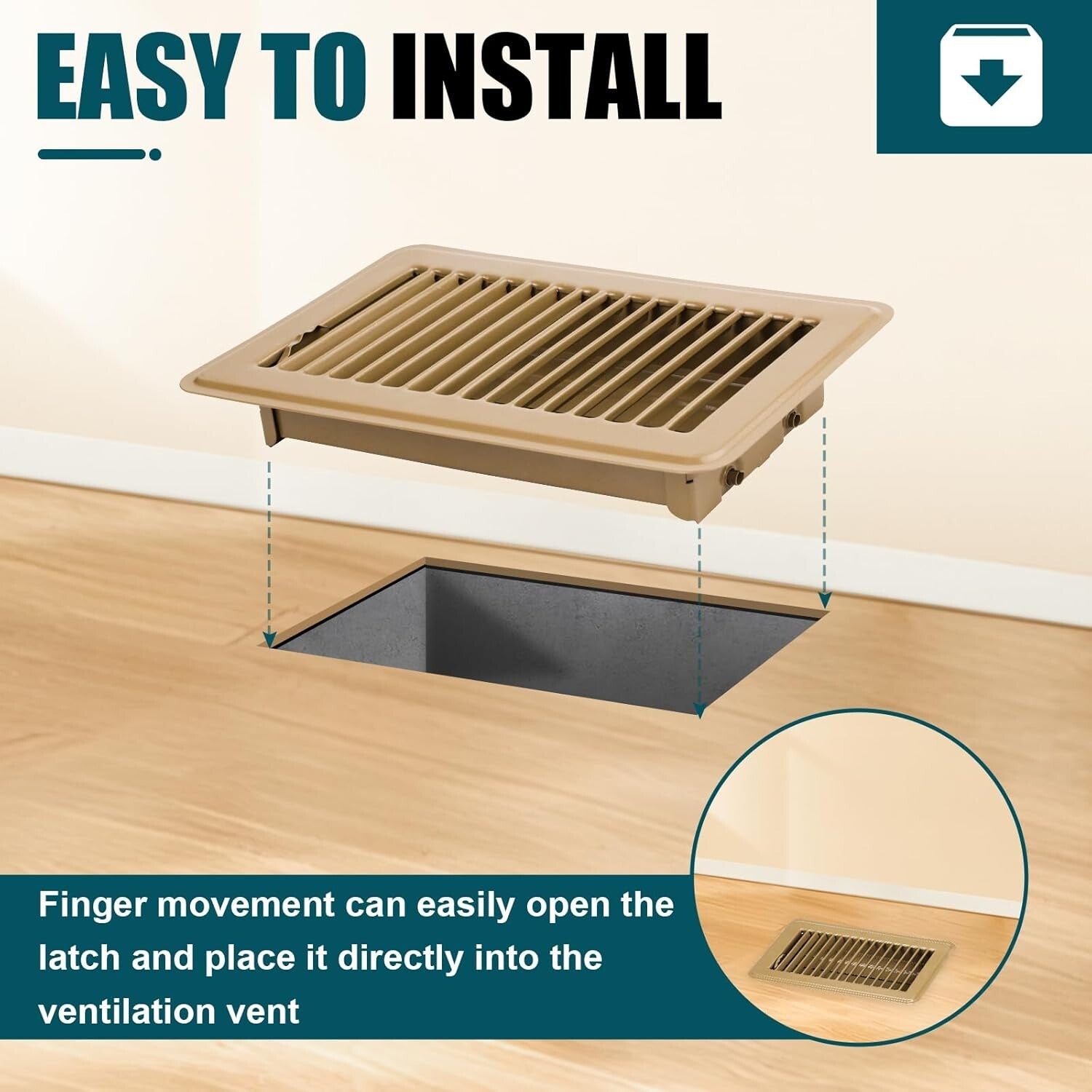 Durable Steel Air Supply Grilles 4x8 - Classic Design, Easy Install, Pack of 4