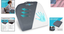 Load image into Gallery viewer, Removable Dark Grey Seat Cushion for Back Support - Travel-Friendly with Handle