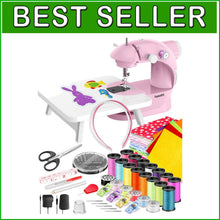 Load image into Gallery viewer, Electric Portable Sewing Machine with Accessories &amp; Tutorials: Ideal for Travel