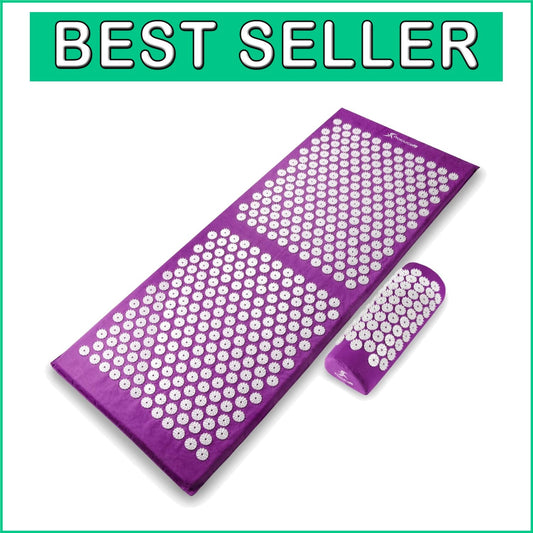 Extra Large Acupressure Mat and Pillow Set for Muscle Relaxation - Eco-Friendly