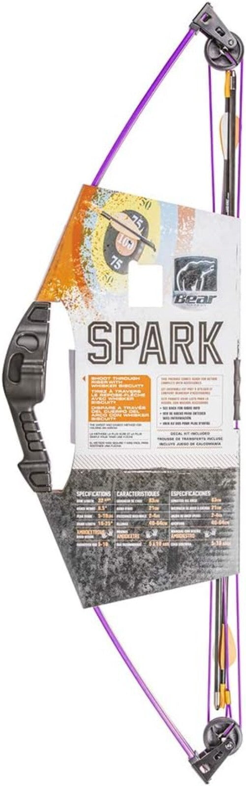 Lightweight Youth Bow Set with Whisker Biscuit, Ideal for Ages 5-10 - Flo Purple