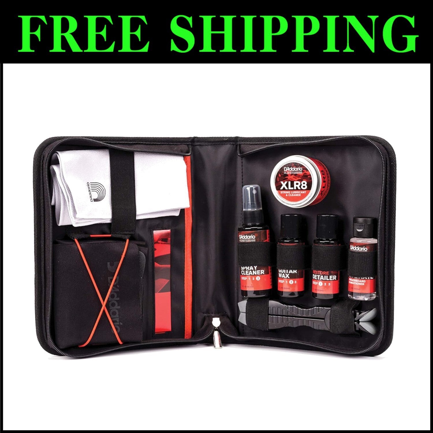 Professional-Grade Instrument Care Kit from D'Addario - Includes Polishing Tools