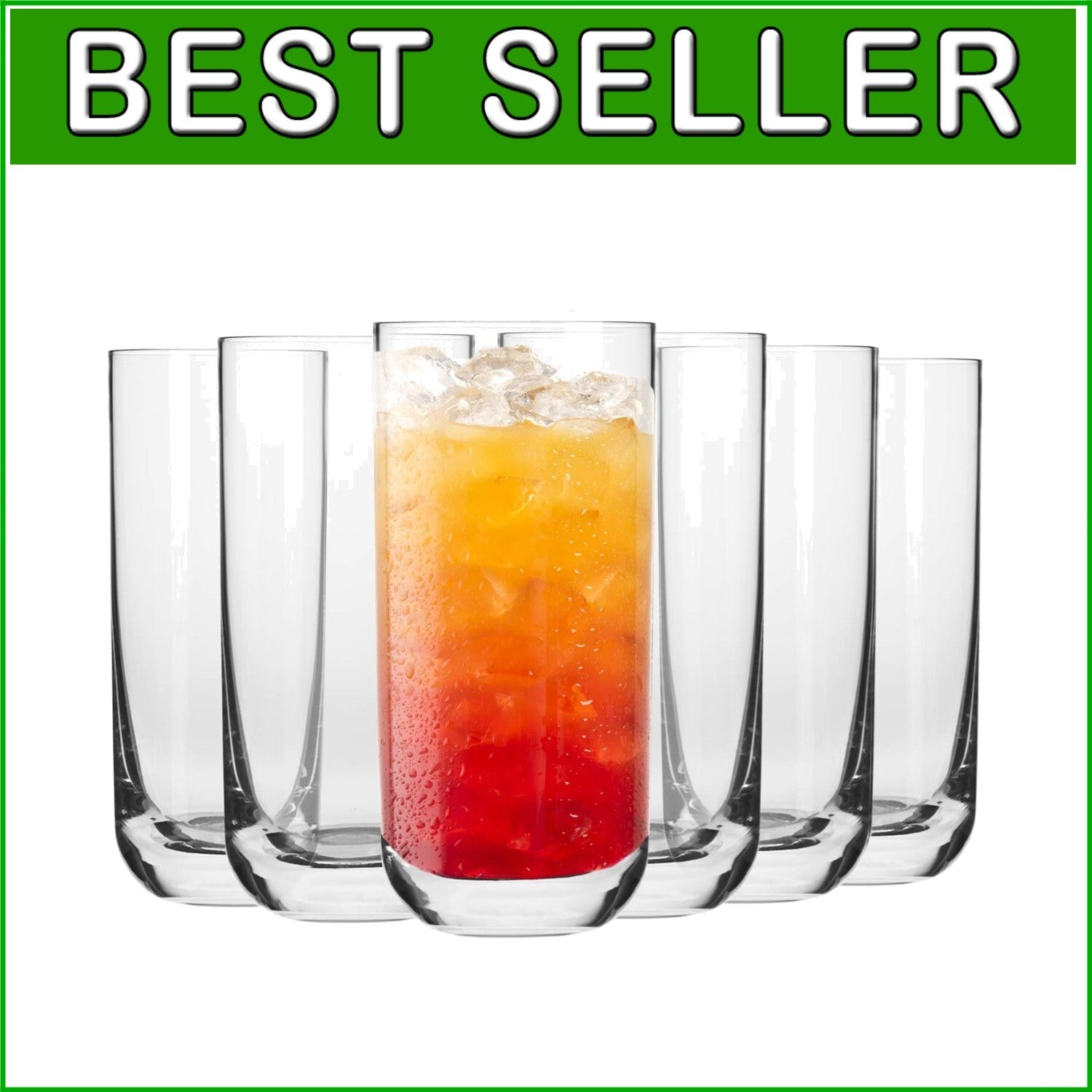 Dishwasher Safe Lead-Free Crystal Glasses - Set of 6 for Sophisticated Dining