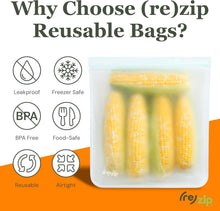Load image into Gallery viewer, Durable 8-Pack Clear Reusable Gallon Bags | Airtight, Freezer Safe &amp; Versatile