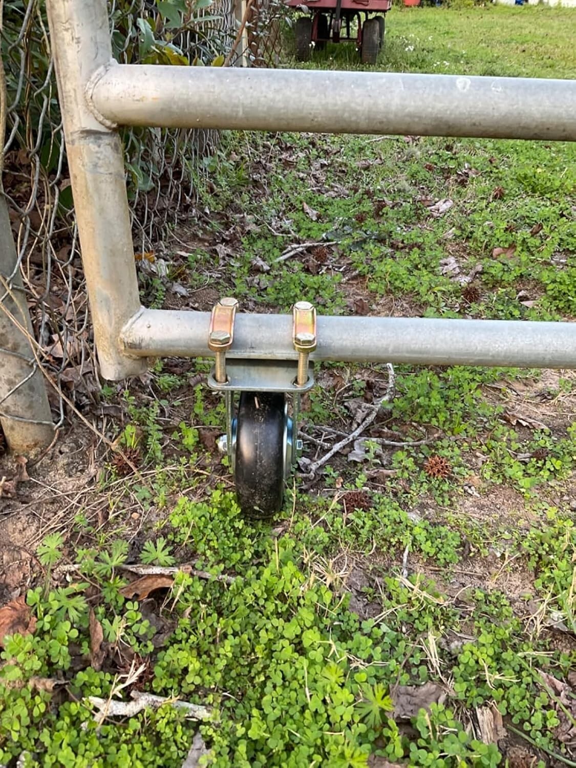 Heavy-Duty 6" Gate Wheels for Metal Tube Gates - 2 Pack Rust-Resistant Solution