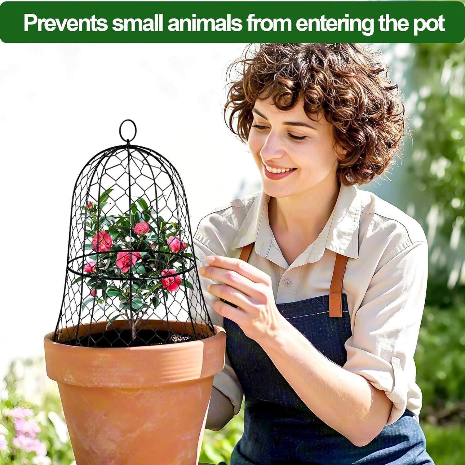 Durable 6-Pack Plant Protectors - 13" Diameter Garden Cloches Against Pests