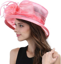 Load image into Gallery viewer, Elegant Women's Cloche Hat - Adjustable Tea Party Fascinator for Derby Day