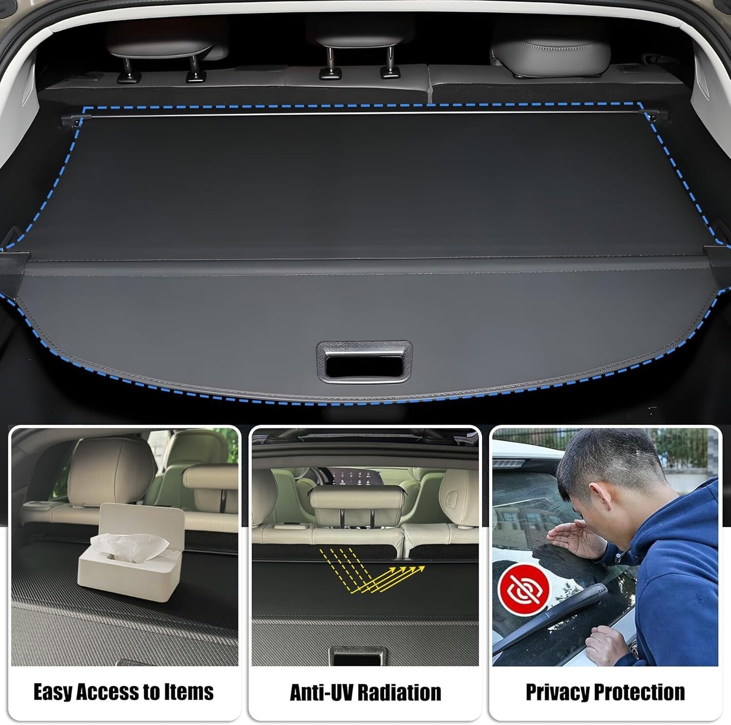 Easy Installation Cargo Shade for Mazda CX-50 (2023-2025) – Stylish Black Finish