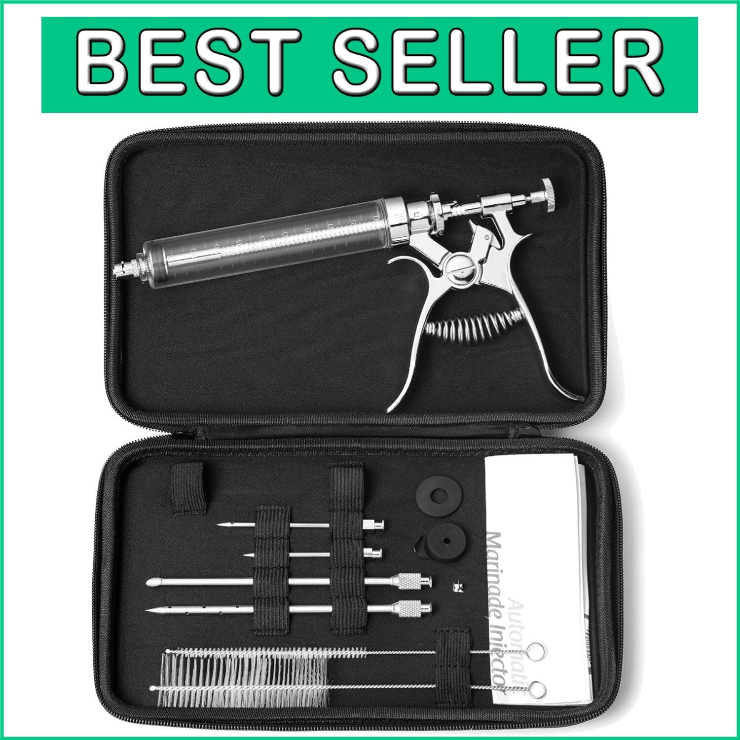 Heavy-Duty Automatic Marinade Injector with Carrying Case - Ideal for BBQs
