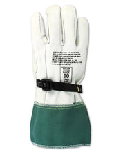 Load image into Gallery viewer, Premium Goatskin Leather Linesman Gloves, Size 9.5 - Adjustable Gauntlet Cuff