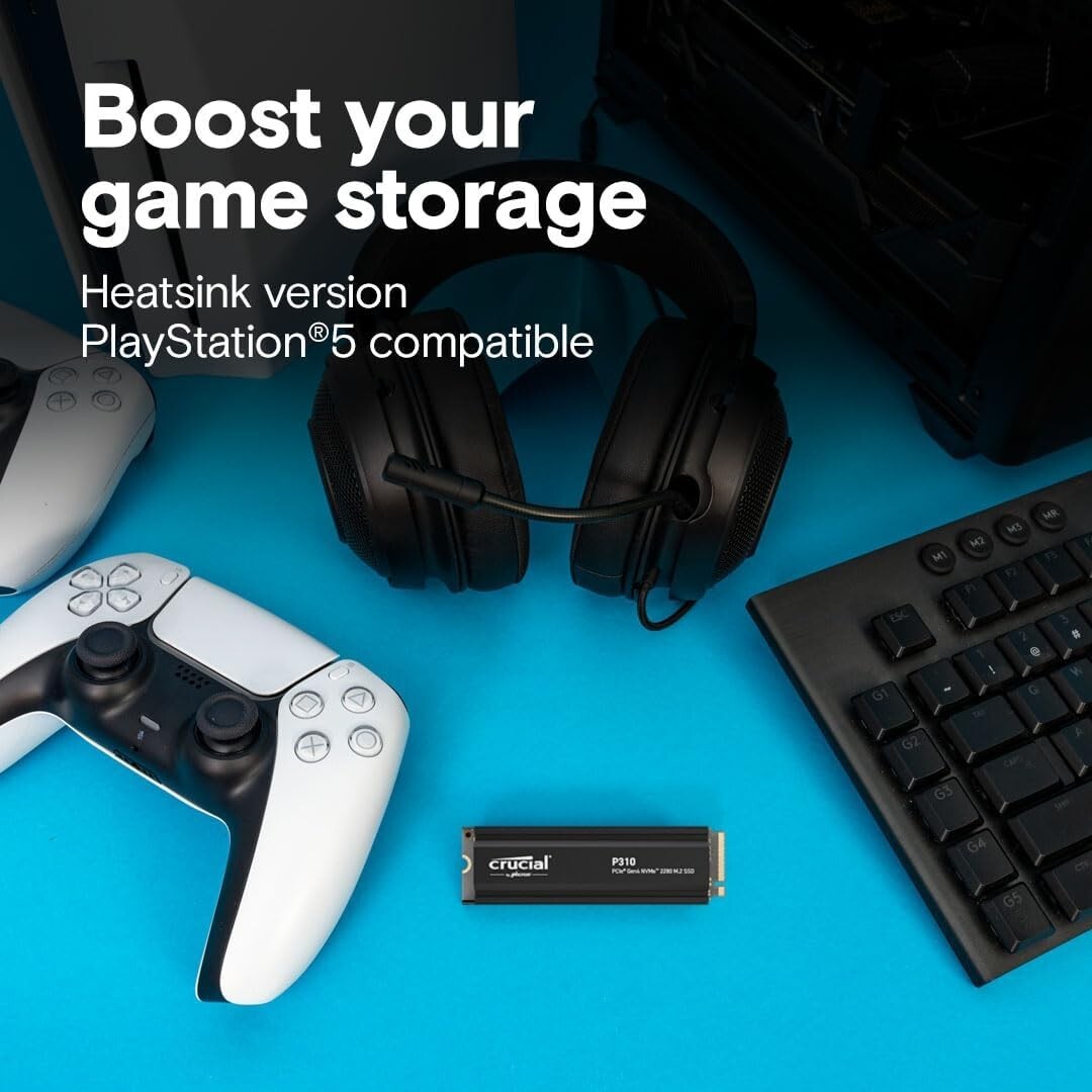 High-Speed 1TB NVMe M.2 SSD with Integrated Heatsink for Gaming & Productivity