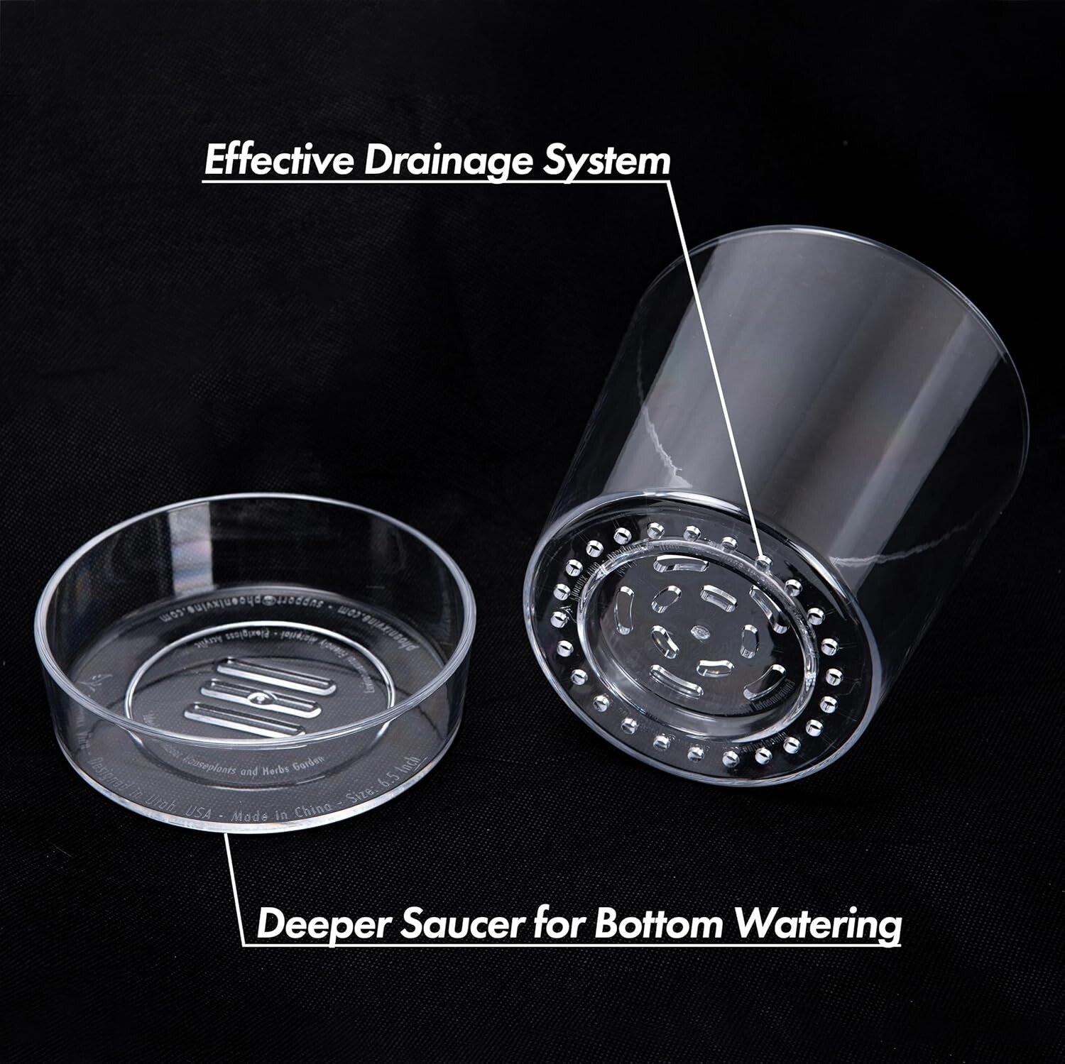 Lightweight Clear Acrylic Orchid Planter with Drainage - Ideal for Home Decor