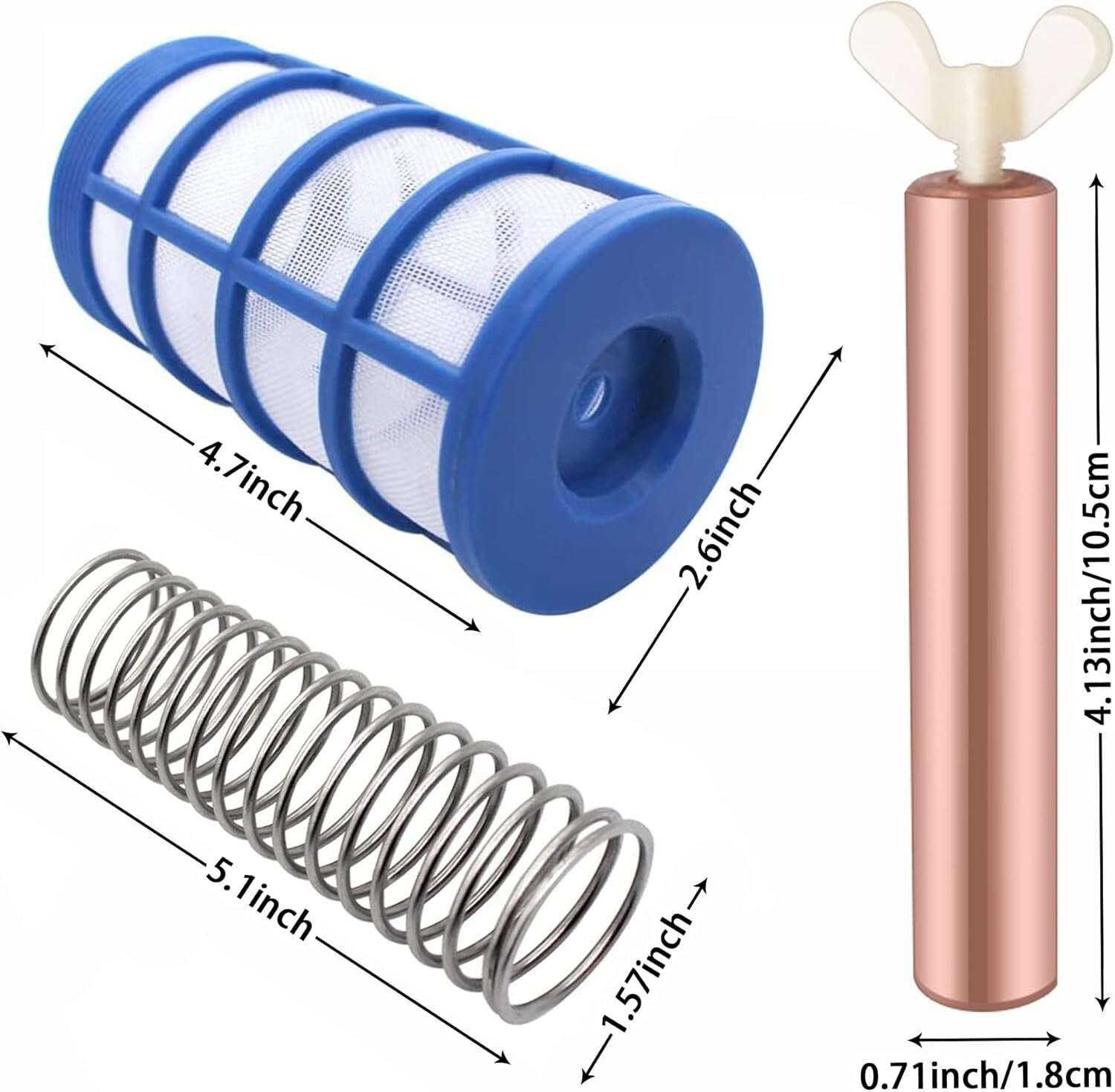 Durable 6 Pack Copper Anode Kit - 4.13inch Solar Pool Replacement Essentials