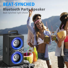 Load image into Gallery viewer, Portable Bluetooth Speaker with Rich Bass, Wood Enclosure &amp; Long Battery Life