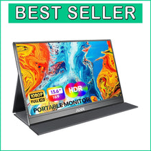 Load image into Gallery viewer, Ultra-Slim 15.6'' 1080P Portable Monitor - Eye-Care with Smart Cover &amp; Speakers