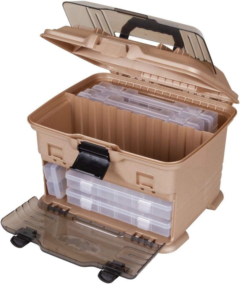 Gold/Black Portable Fishing Tackle Multiloader with Tuff Tainers & Compartments