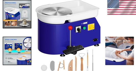 Premium 25CM Pottery Wheel with Detachable Basin - Ideal for Home & Classes