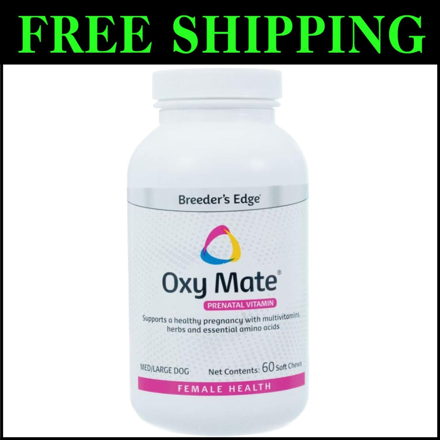 Nutritious Prenatal Supplement Chews with Folic Acid & Zinc for Dogs - 60 Chews