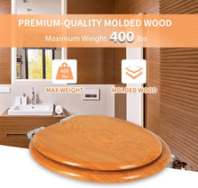 Load image into Gallery viewer, Quick-Release Elongated Toilet Seat in Eco-Friendly Wood - Elevate Your Bathroom
