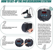 Load image into Gallery viewer, Upgraded 2-in-1 80W Desoldering Station &amp; 60W Soldering Iron - Adjustable Heat