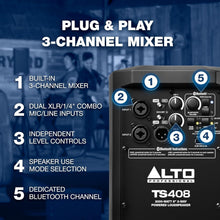 Load image into Gallery viewer, Versatile 2000W Bluetooth PA Speaker with Integrated Mixer - Ideal for Events