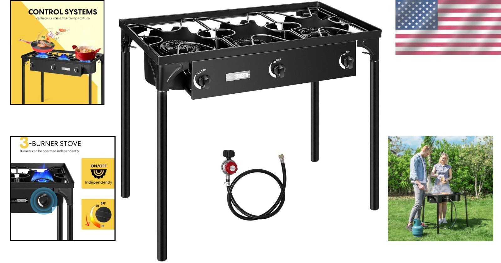 Multi-Functional Heavy-Duty Propane Stove – Ideal for Outdoor Events & Cooking
