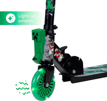 Load image into Gallery viewer, Minecraft 2 Wheel Kick Scooter with Light-Up Wheels - Foldable &amp; Adjustable