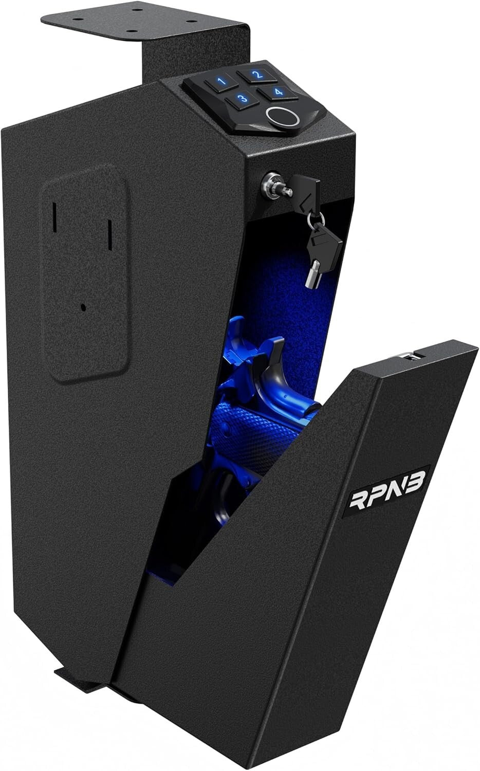 Quick Access Biometric Handgun Safe - California Certified & Anti-Theft Design