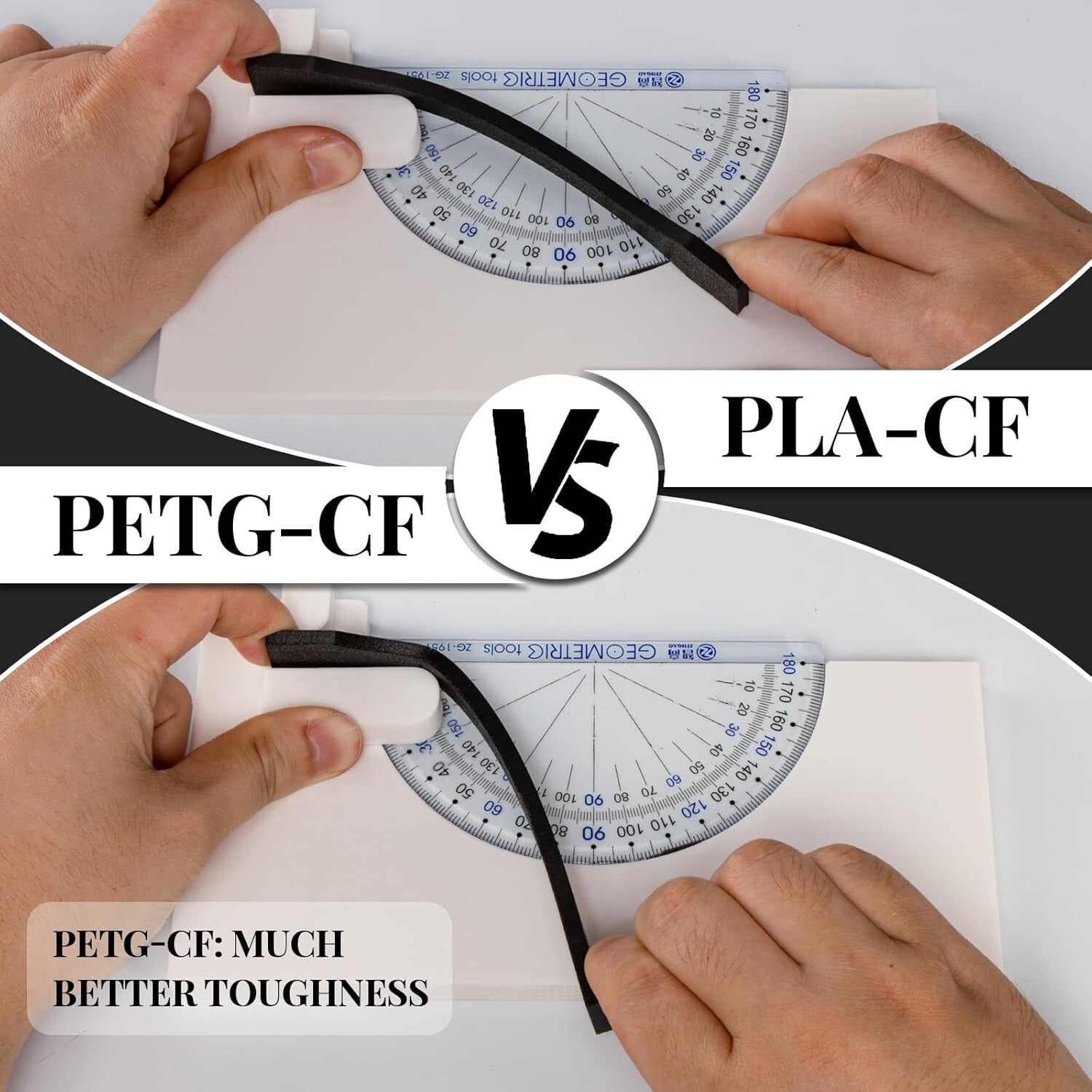 Premium 1.75mm PETG-CF Filament 3KG - Best for Bambu LAB and Creality Printers