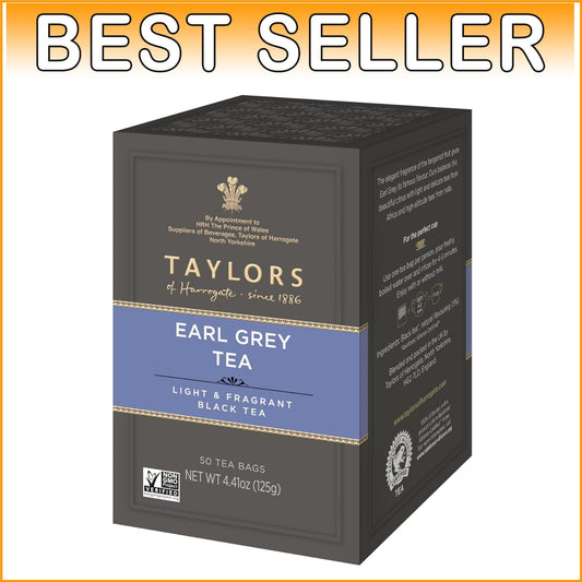 Delicate Earl Grey Tea Bags - 50 Count x 6 Packs, Brewed to Perfection