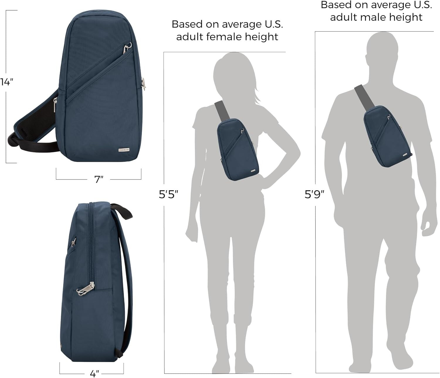 Stylish Anti-Theft Sling Pack with Slash-Resistant Features and Adjustable Strap