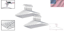 Load image into Gallery viewer, 60 Heavy Duty Metal Hangers with Polished Chrome Finish for Ultimate Durability