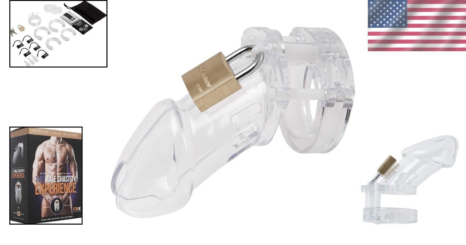 Vented Male Chastity Device - CB-6000 with Multiple Size Rings & Locking System