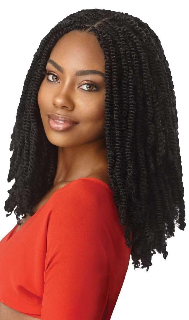 Soft Texture 16-Inch Dark Brown 2 Twisted Up Hair Extensions - X-Pression 5-Pack