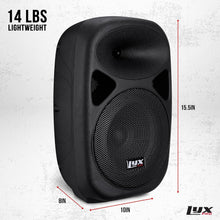 Load image into Gallery viewer, 8'' Bluetooth PA Speaker with XLR Inputs &amp; Daisy Chain Capability for Events