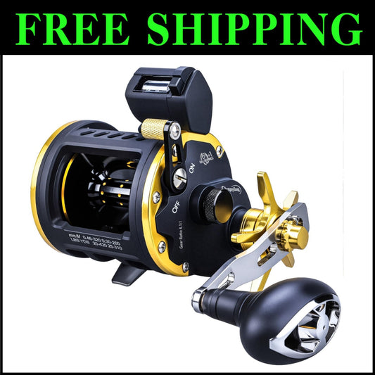 Durable Line Counter Trolling Fishing Reel - Right-Handed Precision Design