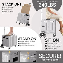 Load image into Gallery viewer, Compact Foldable Rolling Cart for Easy Transport - Ideal for Teachers &amp; Parents