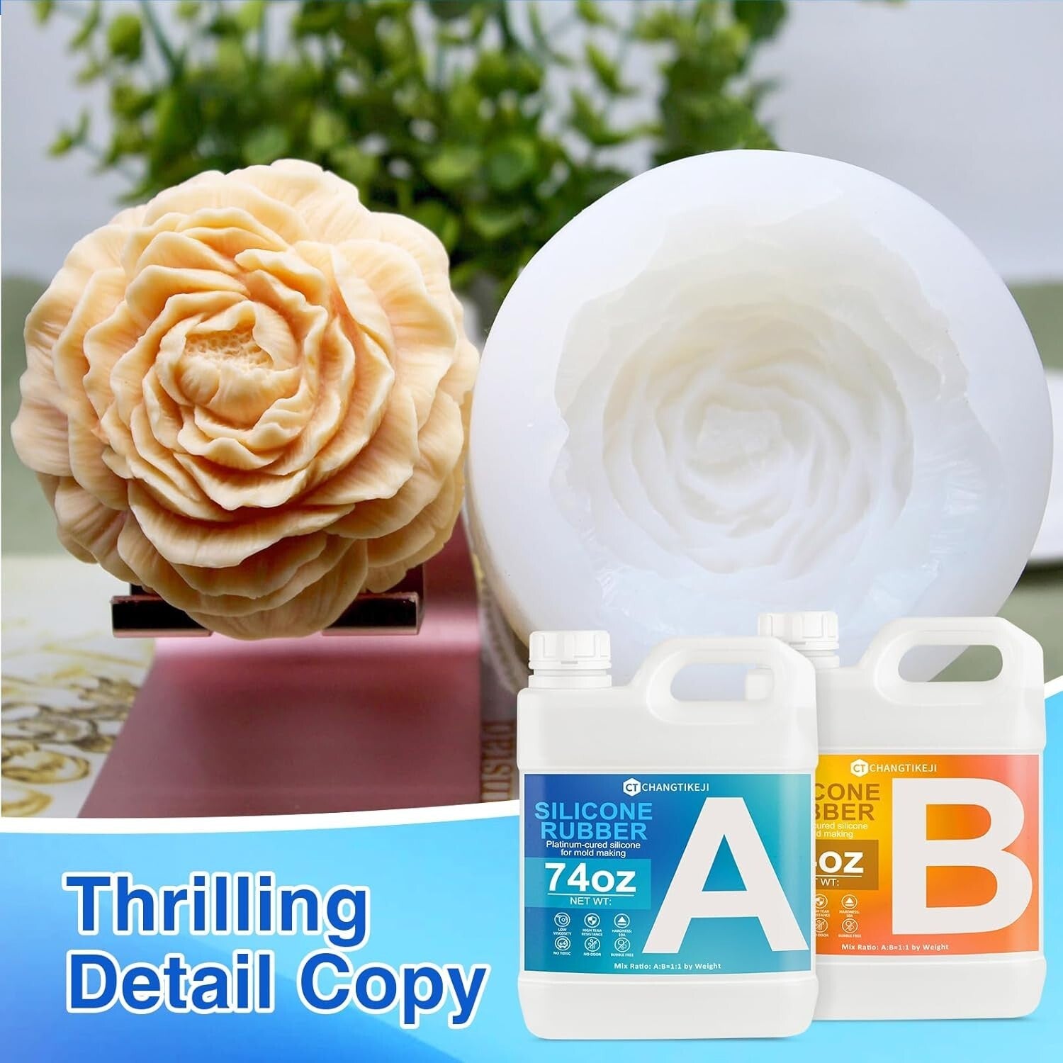 Versatile Mold Making Kit - 148 oz Super Elastic Silicone for Candle & Soap