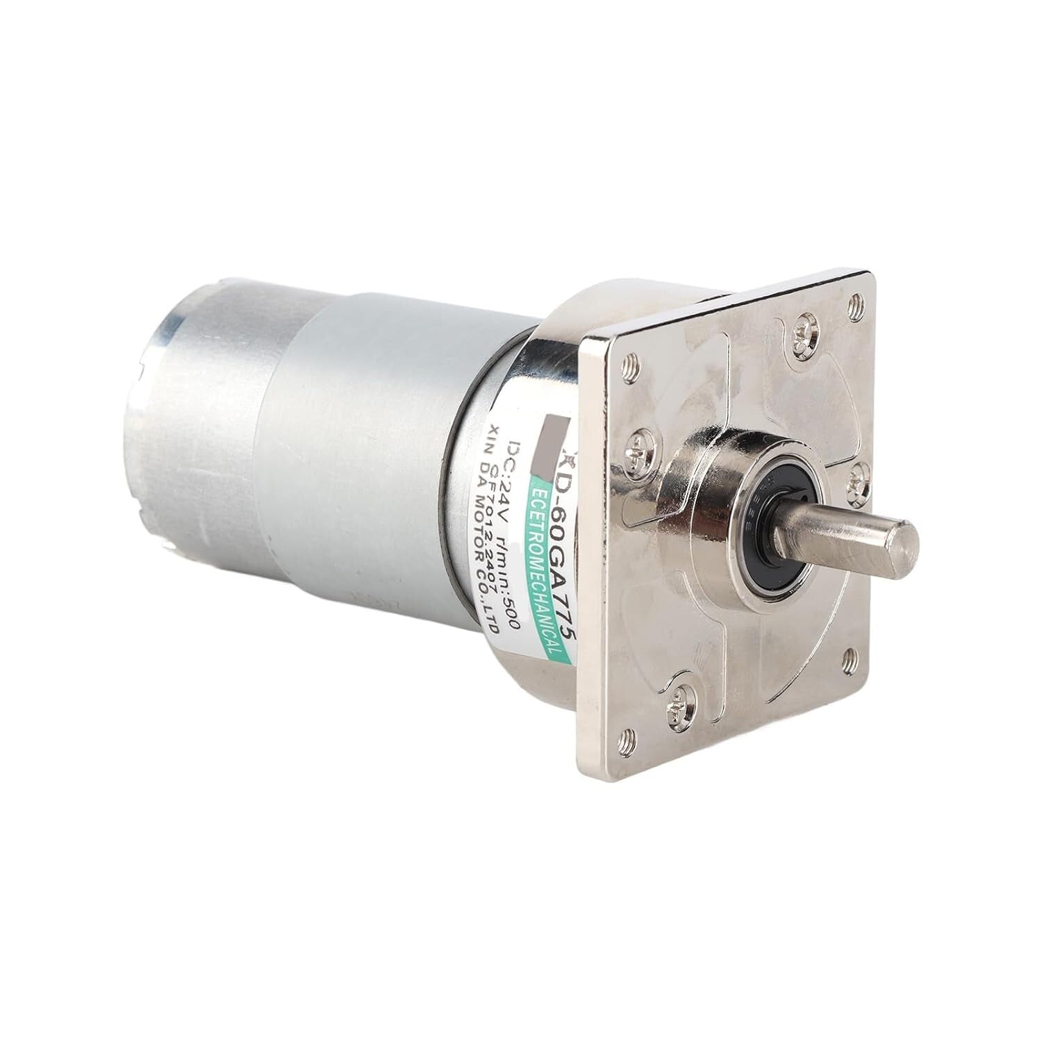 Durable Metal 24V DC Gear Motor 35W – Adjustable Speed and Direction, 500 RPM