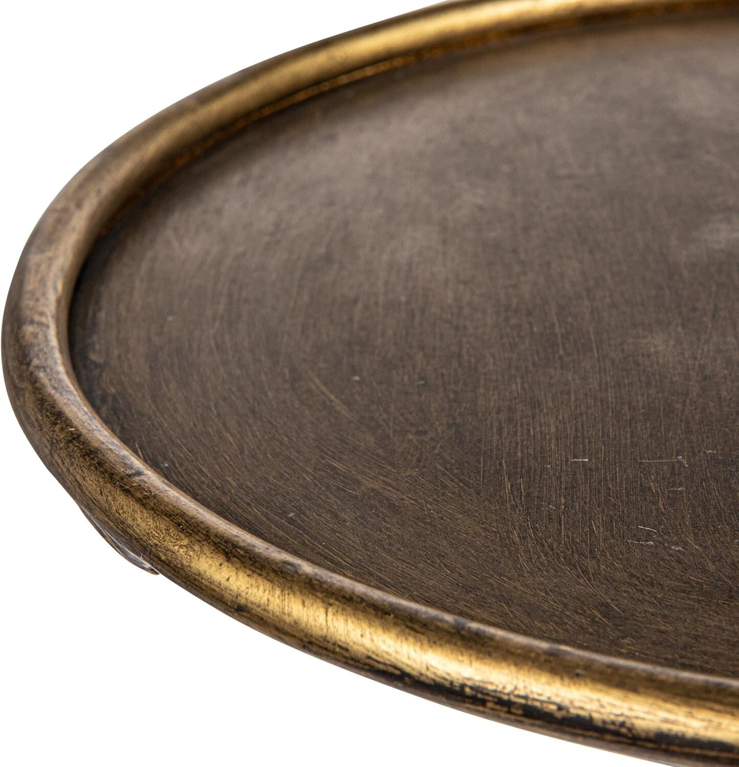 Durable Antique Brass Cocktail Side Table - 12.5 Inches of Timeless Style