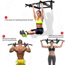 Load image into Gallery viewer, Multi-Grip Wall Mounted Pull Up Bar - Perfect for Indoor and Outdoor Workouts