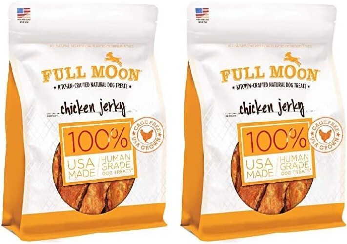 Grain-Free Chicken Jerky Dog Treats - Healthy All-Natural Snacks, 24 oz (2 Pack)