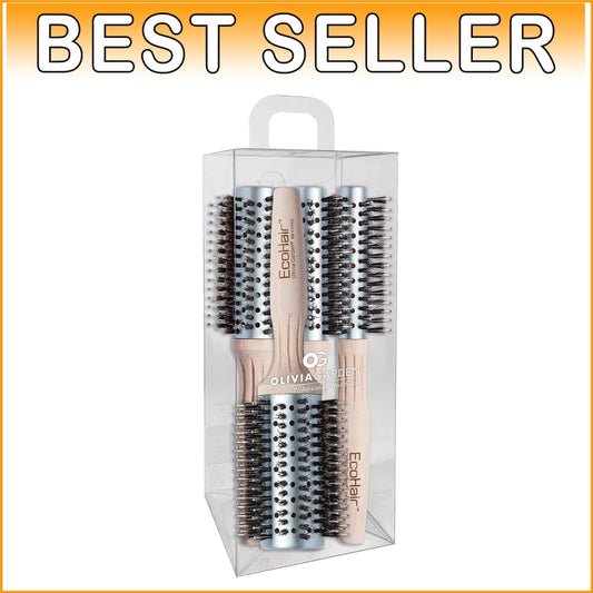 Eco-Friendly Bamboo Hair Brush with Boar Bristles for Shine & Frizz Control