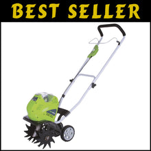 Load image into Gallery viewer, Powerful 40V Electric Tiller with Adjustable Width - Eco-Friendly Gardening Tool