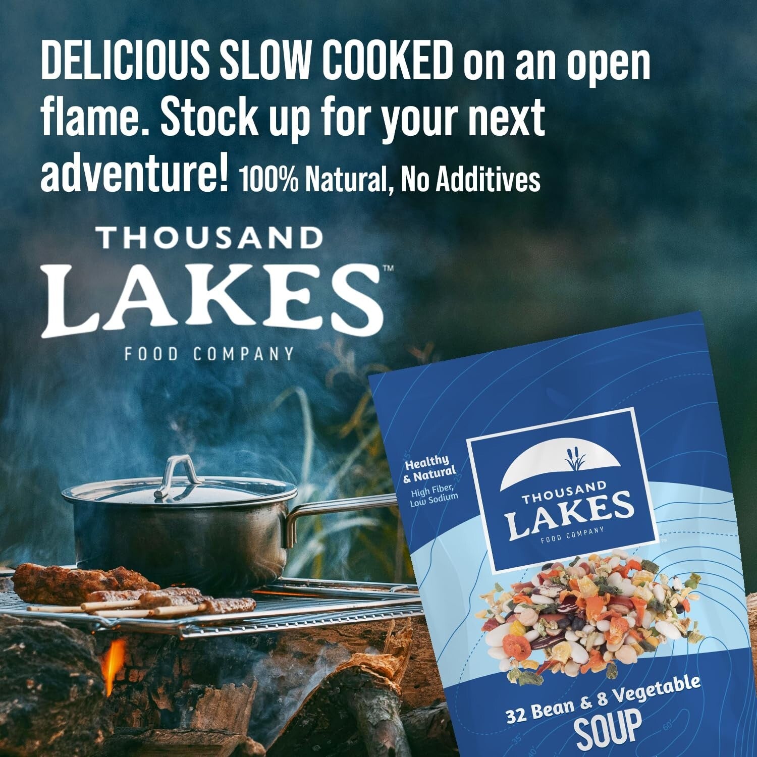 Delicious Low Sodium 32 Bean & 8 Vegetable Dry Soup Mix - 5 lbs - 100+ Servings