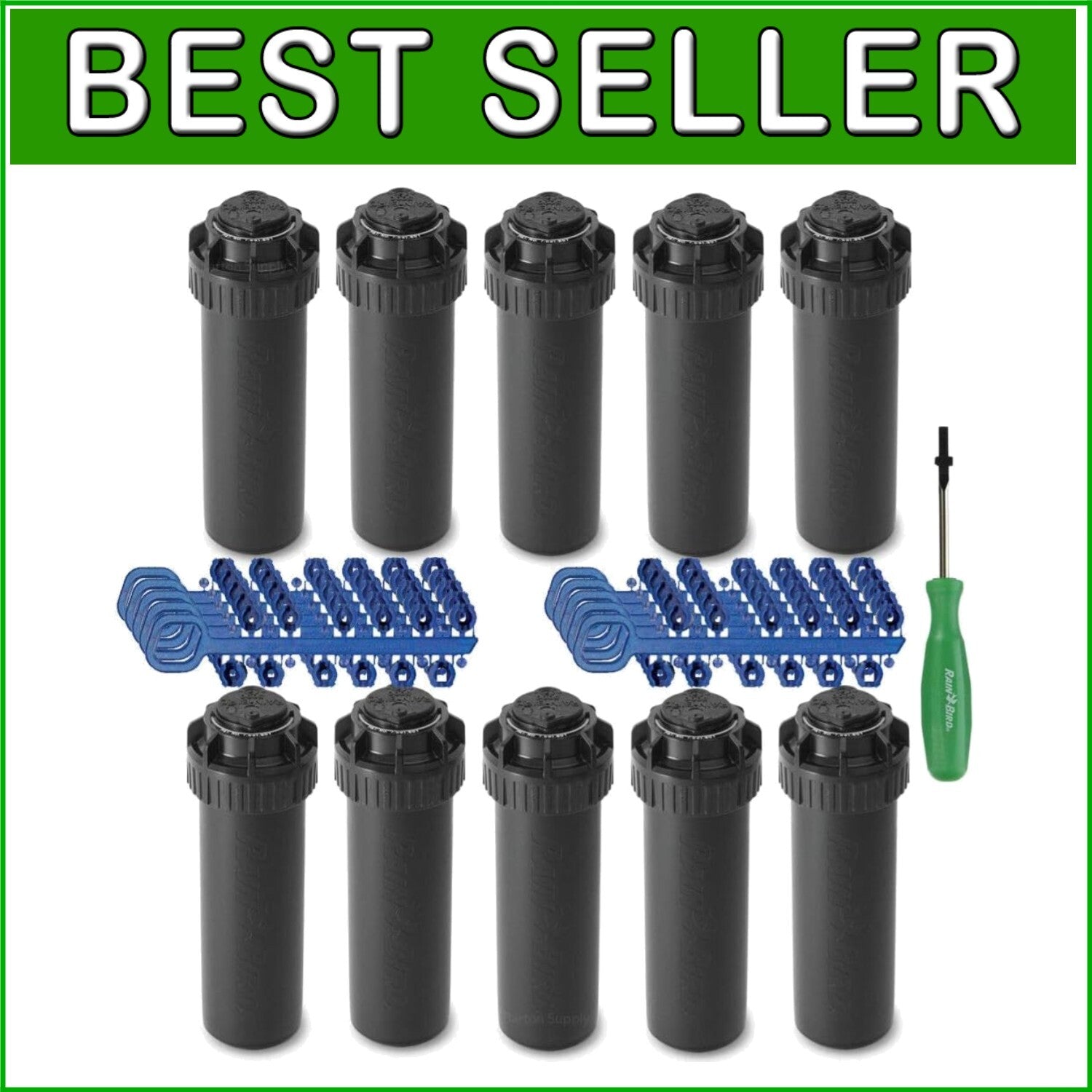 5000 Series Rotor Sprinkler Head, Durable 40-360 Degree Pop-Up System - 10 Count